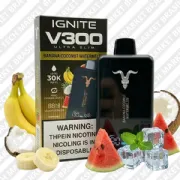 Descart�vel Ignite V300 black 30,000 Slim Puffs